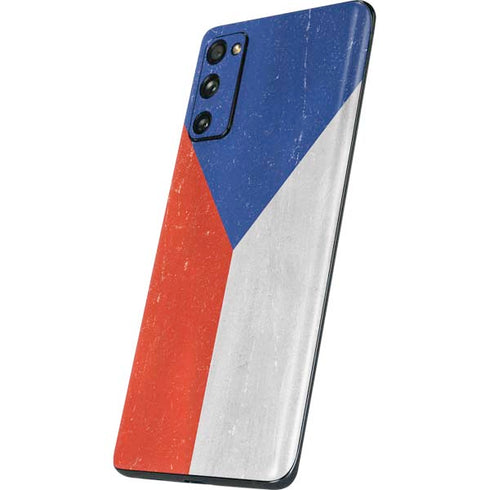 Czech Republic Flag Distressed Galaxy S20 Fan Edition Skin